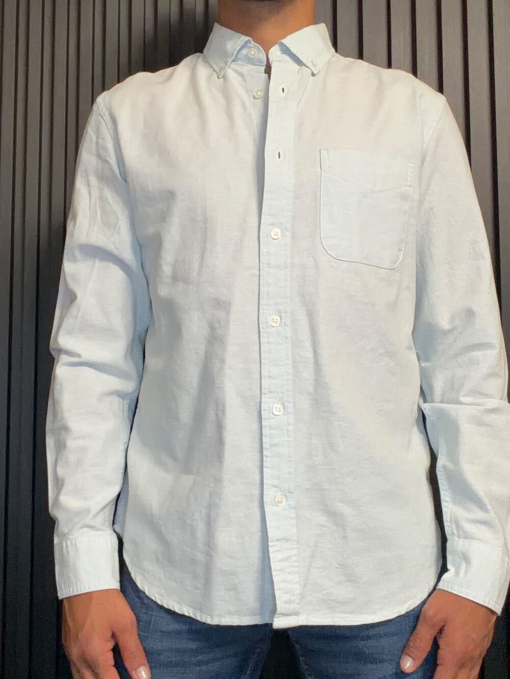 Pre-owned Old Navy Light Blue Long Sleeve Button-Down Shirt (Size S)